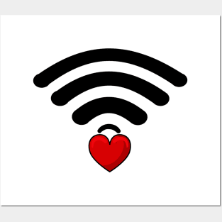 wifi love Posters and Art